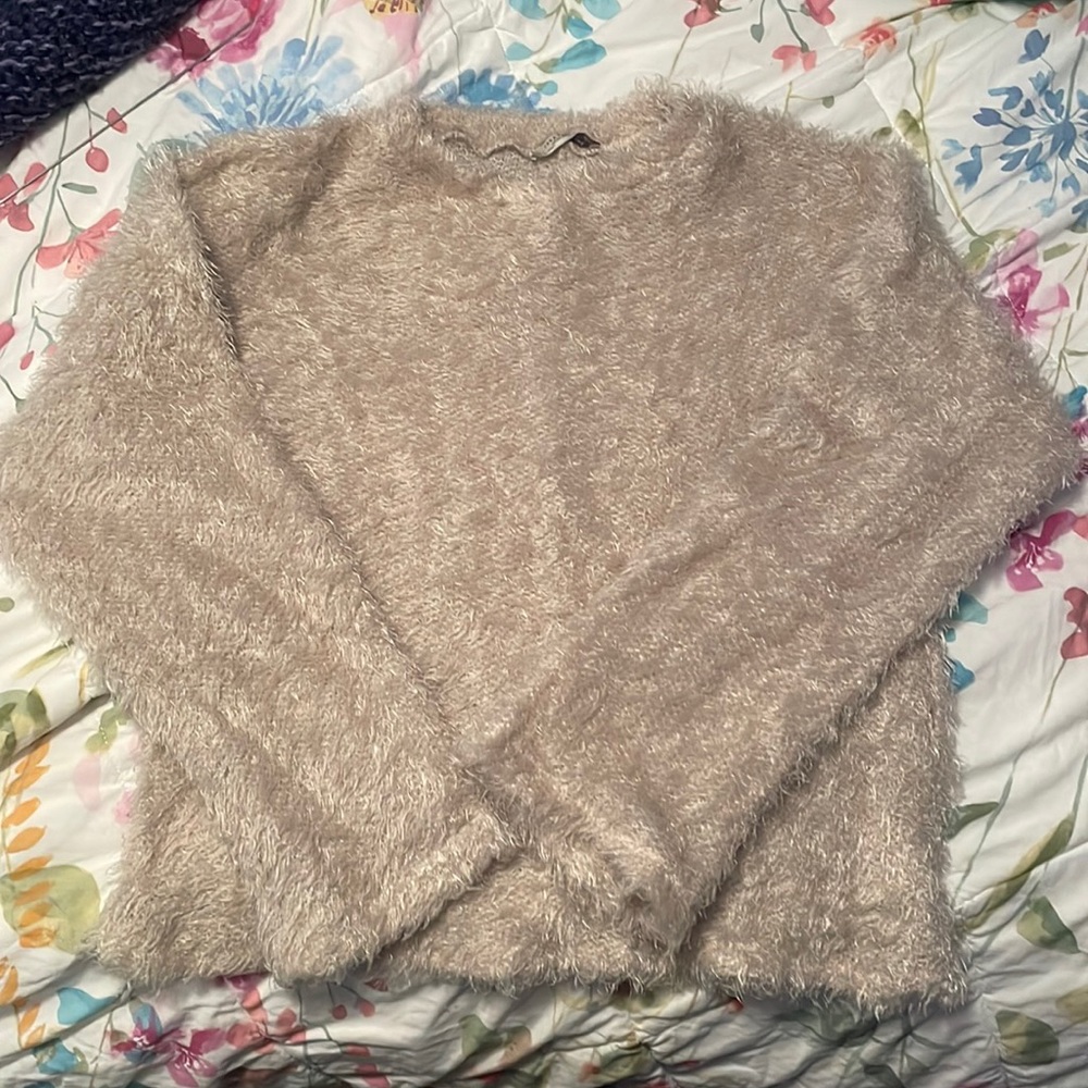 Fuzzy Off White Zara Sweater